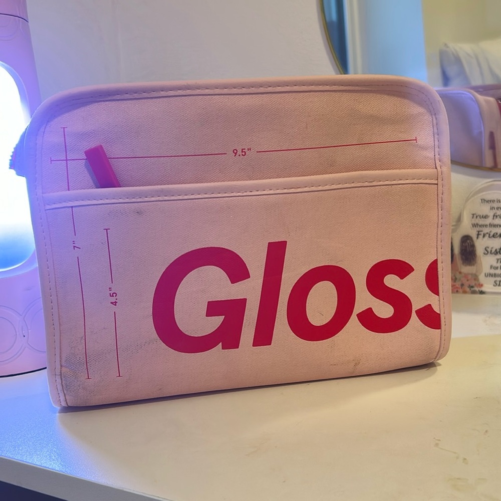 Glossier makeup bag